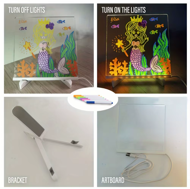 LED Light Painting DIY Acrylic Message Board